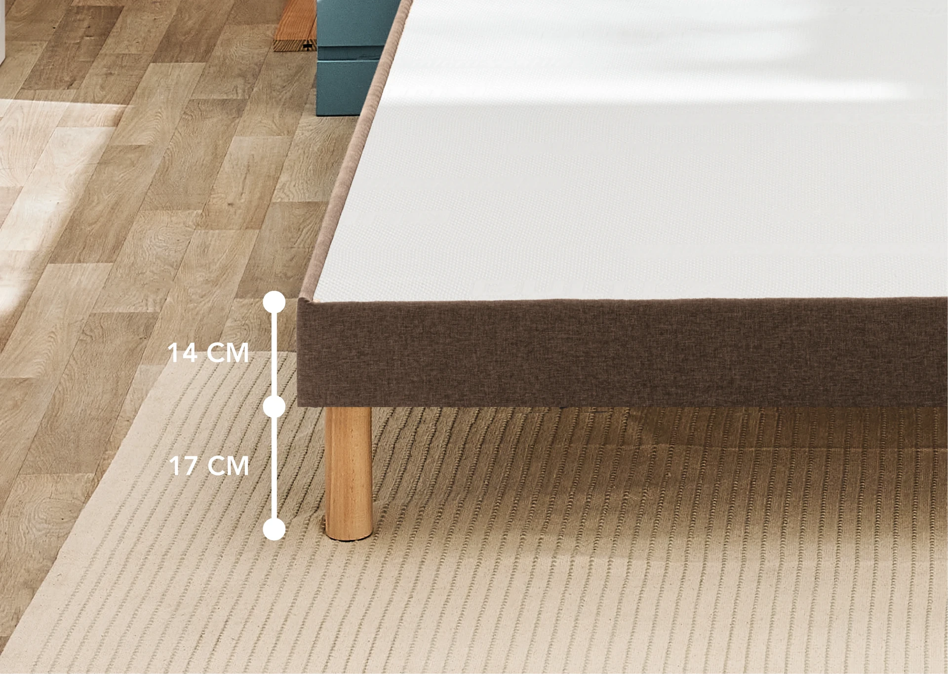 Sommier 140 x 190 cm trame marron - Bultex sommier vigoroso