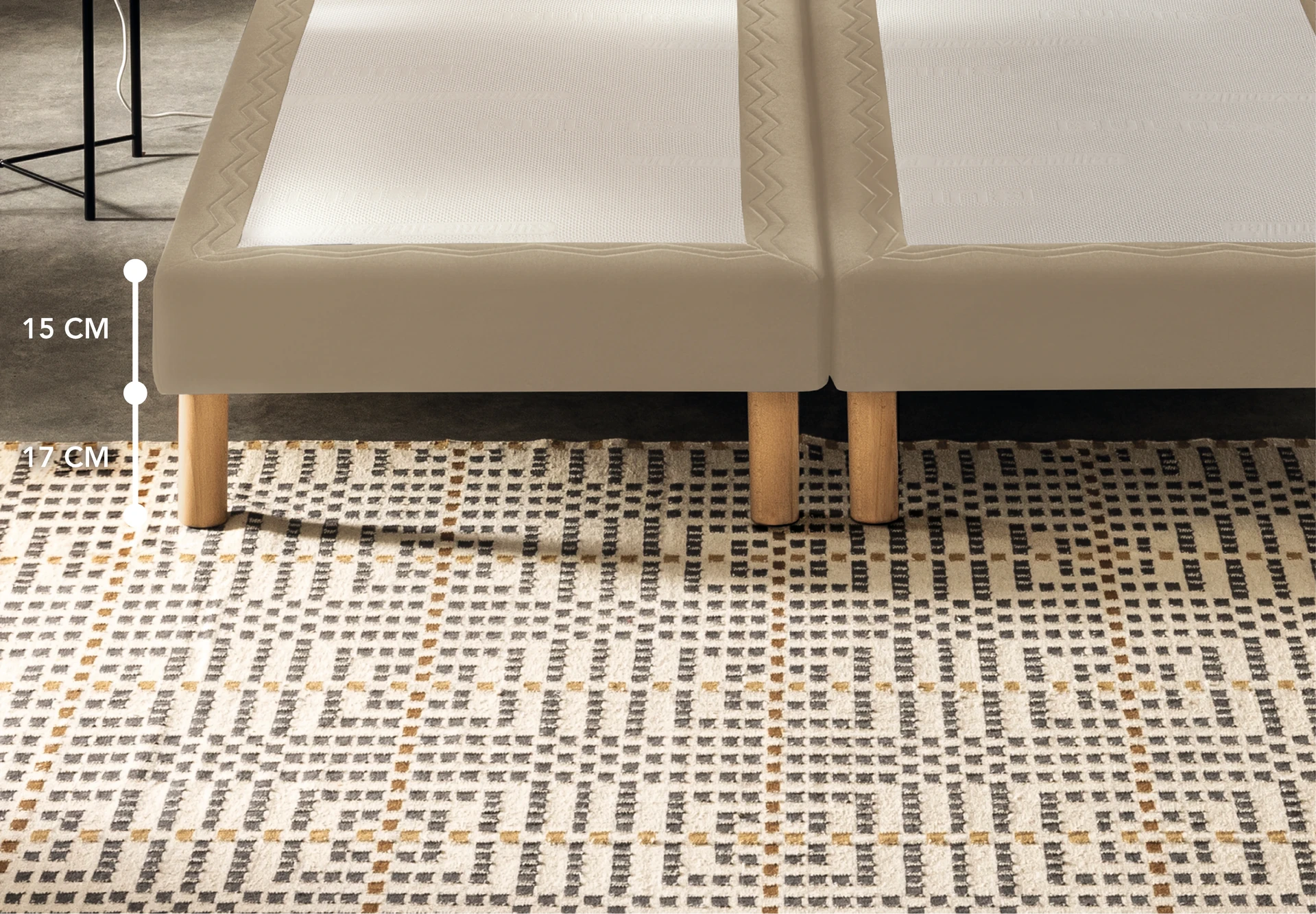 Sommier 160 x 200 cm enduit moka - Bultex sommier mediano